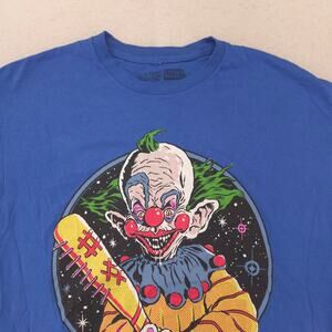 Killer Klowns from Outer Space Movie Crew Neck Graphic Shirt Mens Size L Blue